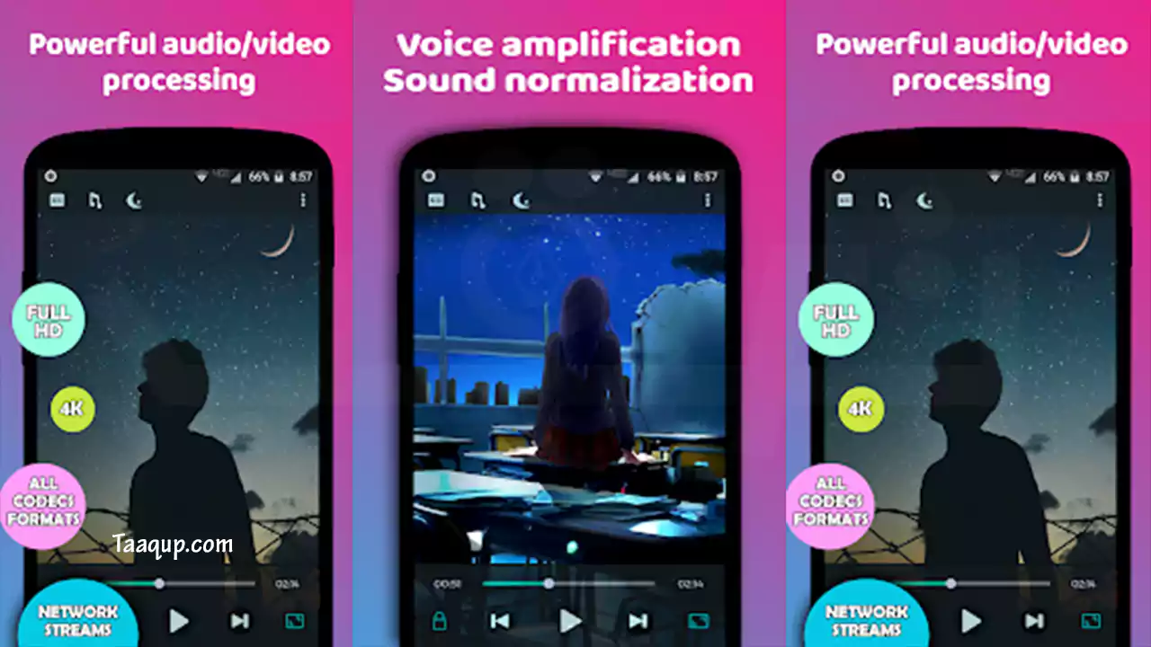 تطبيق Night Video Player - تعرف على أفضل تطبيقات مشغل فيديو للأندرويد مجاناً، وتضمن القائمة 10 من التطبيقات الشهيرة لاختيار أفضل برنامج تشغيل الفيديو على الموبايل من متجر جوجل بلاي Google Play.